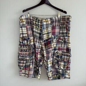 Vintage Polo Ralph Lauren Men’s Patchwork Cargo Shorts Size 42 Multicolor